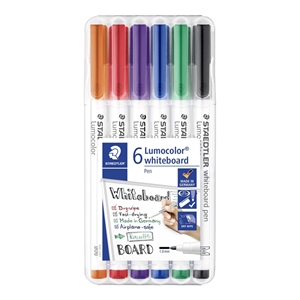 Staedtler WB Marker Lumocolor rond 1mm assortiment (6)